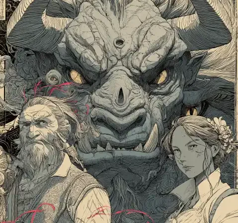 奇幻冒险方向作品封面，画面以浮空岛屿为主